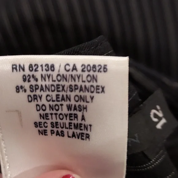 Guess Collections Black with Gray Pinstripe Wide Leg Pants Size 12 - Picture 9 of 9